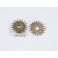 Steampunk NF ant. bronze 20 Cog Wheel Gear Sprocket 24mm