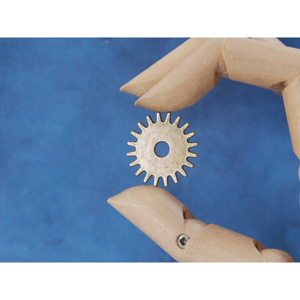Steampunk NF ant. bronze 20 Cog Wheel Gear Sprocket 24mm