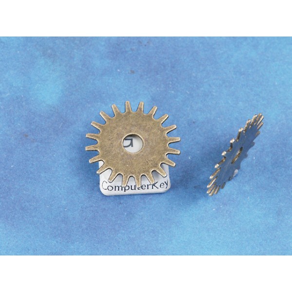 Steampunk NF ant. bronze 20 Cog Wheel Gear Sprocket 24mm