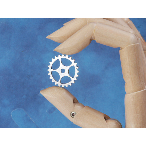 Steampunk ant. silver Cog Wheel Gear Sprocket 25mm
