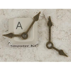 Steampunk Clock Hands double, ant. bronze