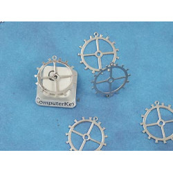 Steampunk Cog Wheel Gear Sprocket 19mm, platinum colour