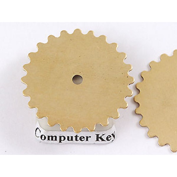 Steampunk Brass Cog Solid Gear Sprocket 25mm