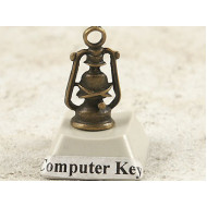 BULK PACK 20 Charms, Hurricane Lantern, antiqued bronze, bag of 20