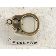 Charm, Handcuff, 18mm, antiqued brass