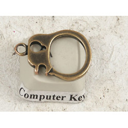 Charm, Handcuff, 18mm, antiqued brass