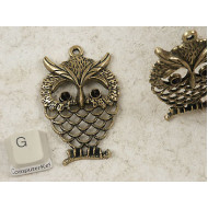 Owl, NF antiqued bronze