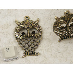 Owl, NF antiqued bronze