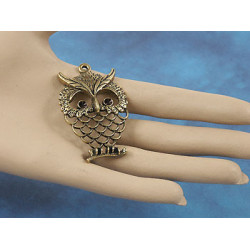 Owl, NF antiqued bronze