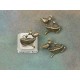 Mother Bird Feeding Her Baby Charm, antique bronze