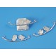 Birds on a branch, chandelier connector, white bronze plate
