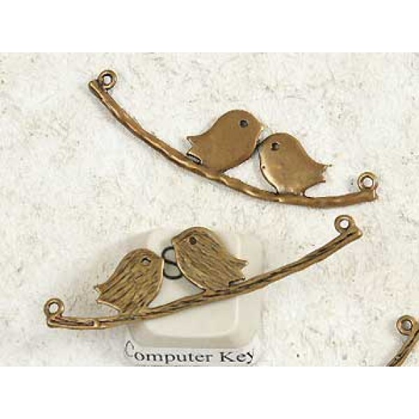 Birds on a branch, chandelier connector, ant bronze