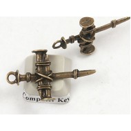 Charm, nail cross, antique bronze