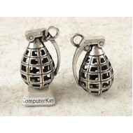Da BOMB! Big Hand Grenade, 36mm, antiqued silver