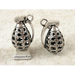 Da BOMB! Big Hand Grenade, 36mm, antiqued silver