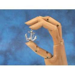 Anchor, 32mm, silver plate