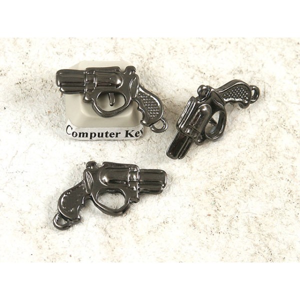 Charm, 38calibre special snub nose hand gun, gunmetal