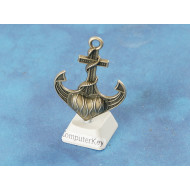Large Anchor with heart, antiqued bronze