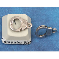 BULK PACK 50 Charms, Handcuff, antiqued silver