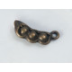 Charm, so cute wee Pea Pod, Antique Bronze plain