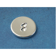 12mm Button shank bezel setting, silver plate, each