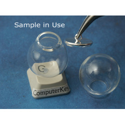 12mm Button shank bezel setting, silver plate, each