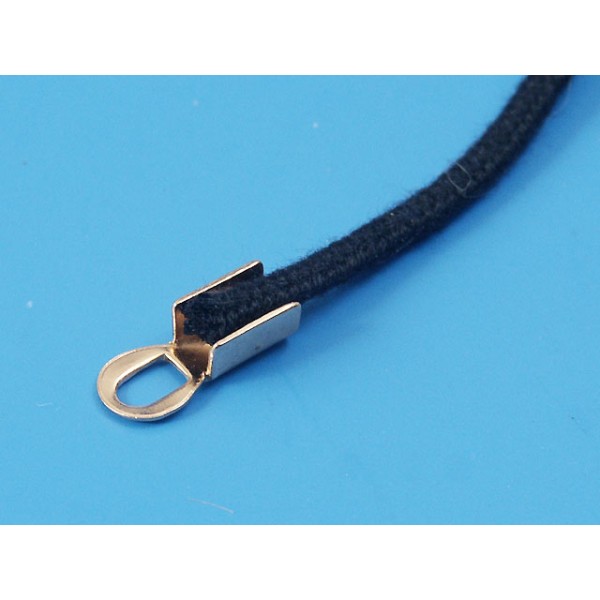 Fold-over End, 4mm, large, gold plate, e-coated