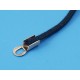Fold-over End, 4mm, large, gold plate, e-coated