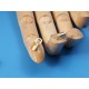 Fold-over End, 4mm, large, gold plate, e-coated