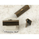 Ribbon Clamp end 20mm antique bronze plate, bag of 50