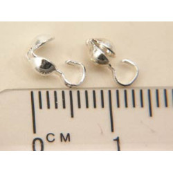 Charlotte Crimp / Thread Clamp, silver plated, bag of 50