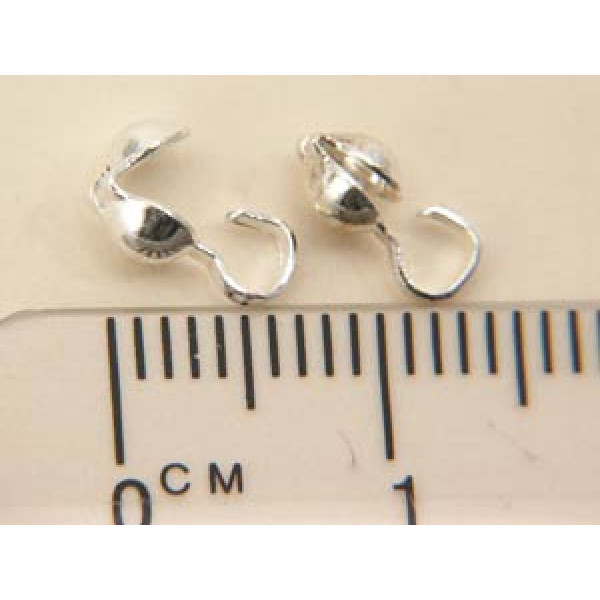 Charlotte Crimp / Thread Clamp, silver plated, bag of 50