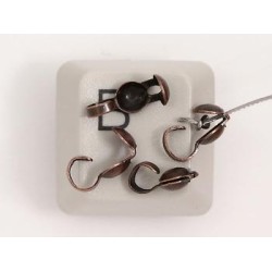 Lightweight Charlotte Crimp / Thread Clamp, antiqued copper plated, bag of 50