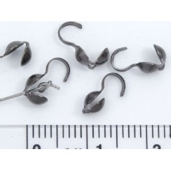 Lightweight Charlotte Crimp / Thread Clamp, gunmetal plated, bag of 50