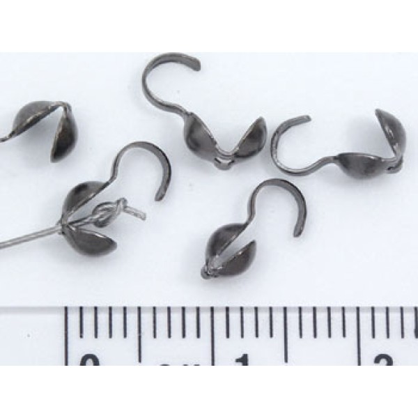 Lightweight Charlotte Crimp / Thread Clamp, gunmetal plated, bag of 50