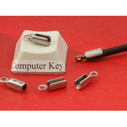 Fold-over End, 2.1mm, stainless steel, each