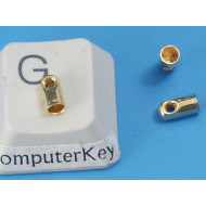 Cord End, 2.0mm ID, gold plate, per 50