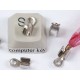 Wrap-around Crimp Tube End, 3mm, NF nickel colour, each