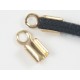 Fold-over End, 2.5mm, medium, gold plate, each