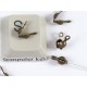 3mm Extra Secure Charlotte Crimp / Thread Clamp, ant. brass, bag of 100