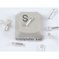 Cord End, 1.2mm, NF silver plate, per 50