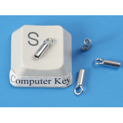 Cord End, 1.2mm, nickel free nickel colour, per 50
