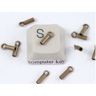 Cord End, 1.2mm, antique brass, per 50