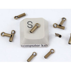 Cord End, 1.2mm, antique brass, per 50
