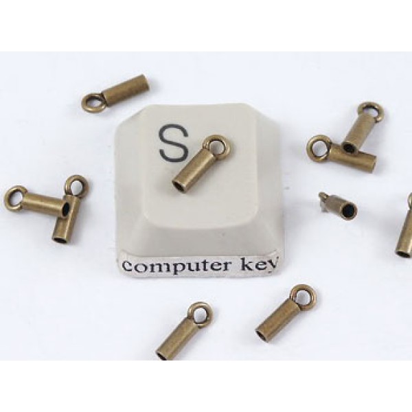 Cord End, 1.2mm, antique brass, per 50