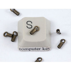Cord End, 1.4mm, antique brass, per 50