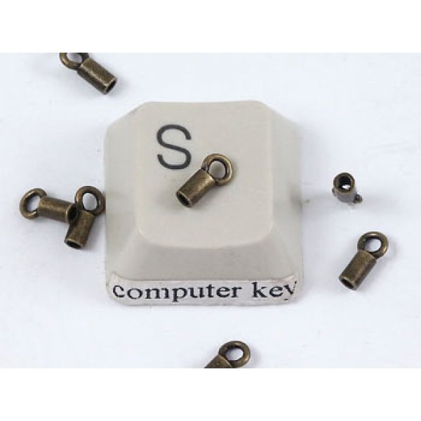 Cord End, 1.4mm, antique brass, per 50
