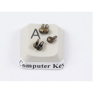 2mm Ball Chain Crimp End with two loops, 2mm, ant. brass, per 25 pcs