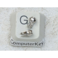 2.4mm Ball Chain Crimp End with two loops, nickel colour, per 100