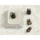 2.4mm Ball Chain Crimp End with two loops, ant. bronze, per 100